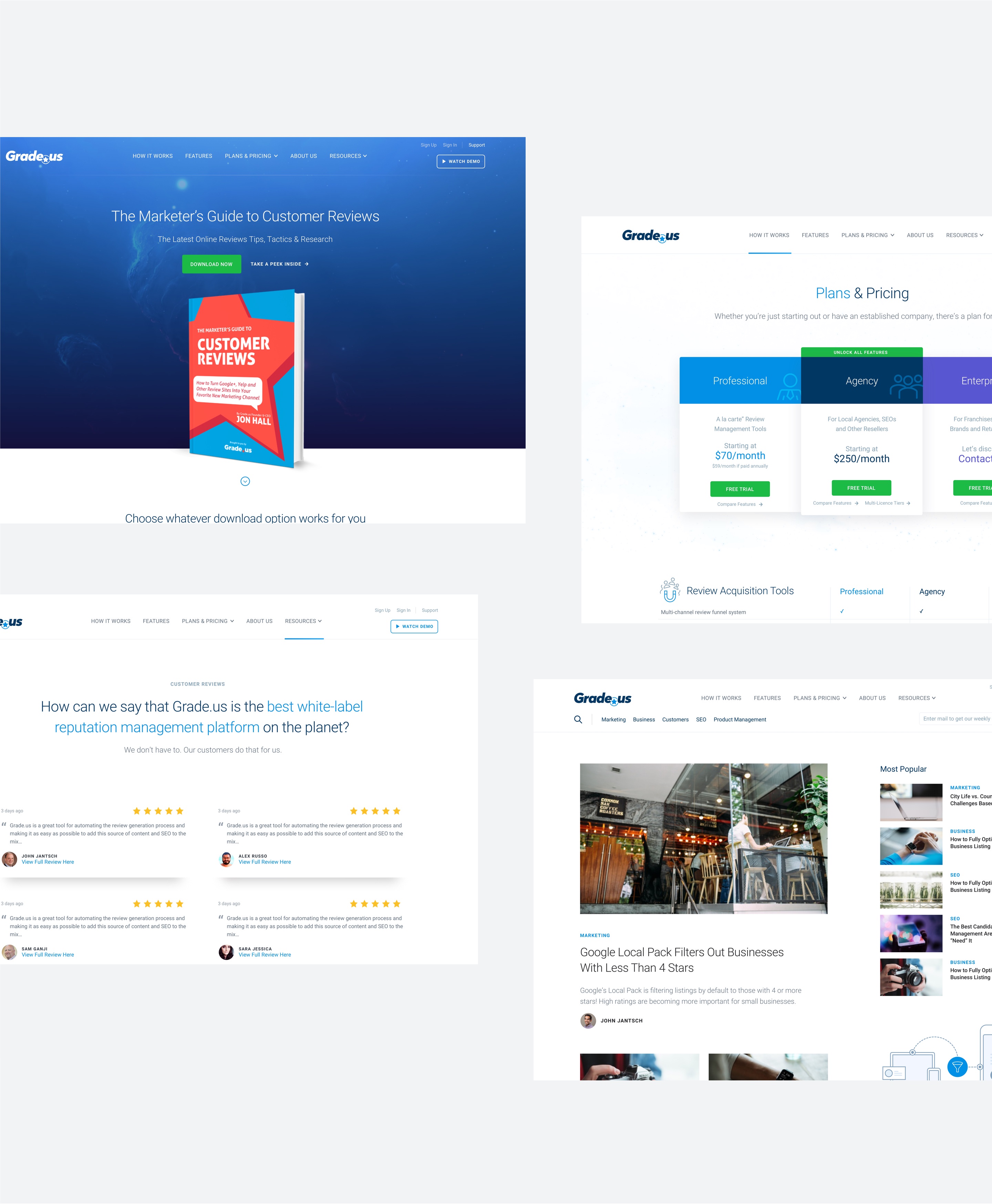 Grade.us Page Designs Grade.us Page Designs